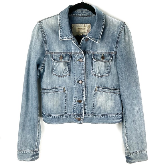 Abercrombie & Fitch A&F Blue Denim Button Up Jean Jacket - Picture 2 of 7